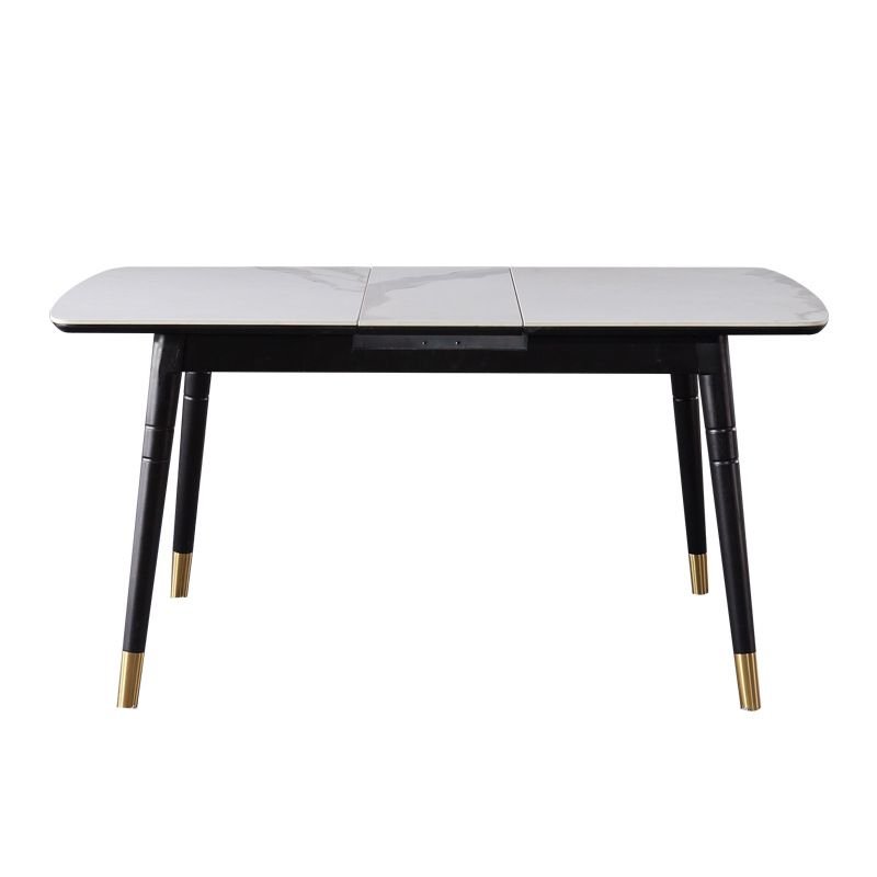 Rock slab dining table modern minimalist light luxury restaurant stretchable dining table