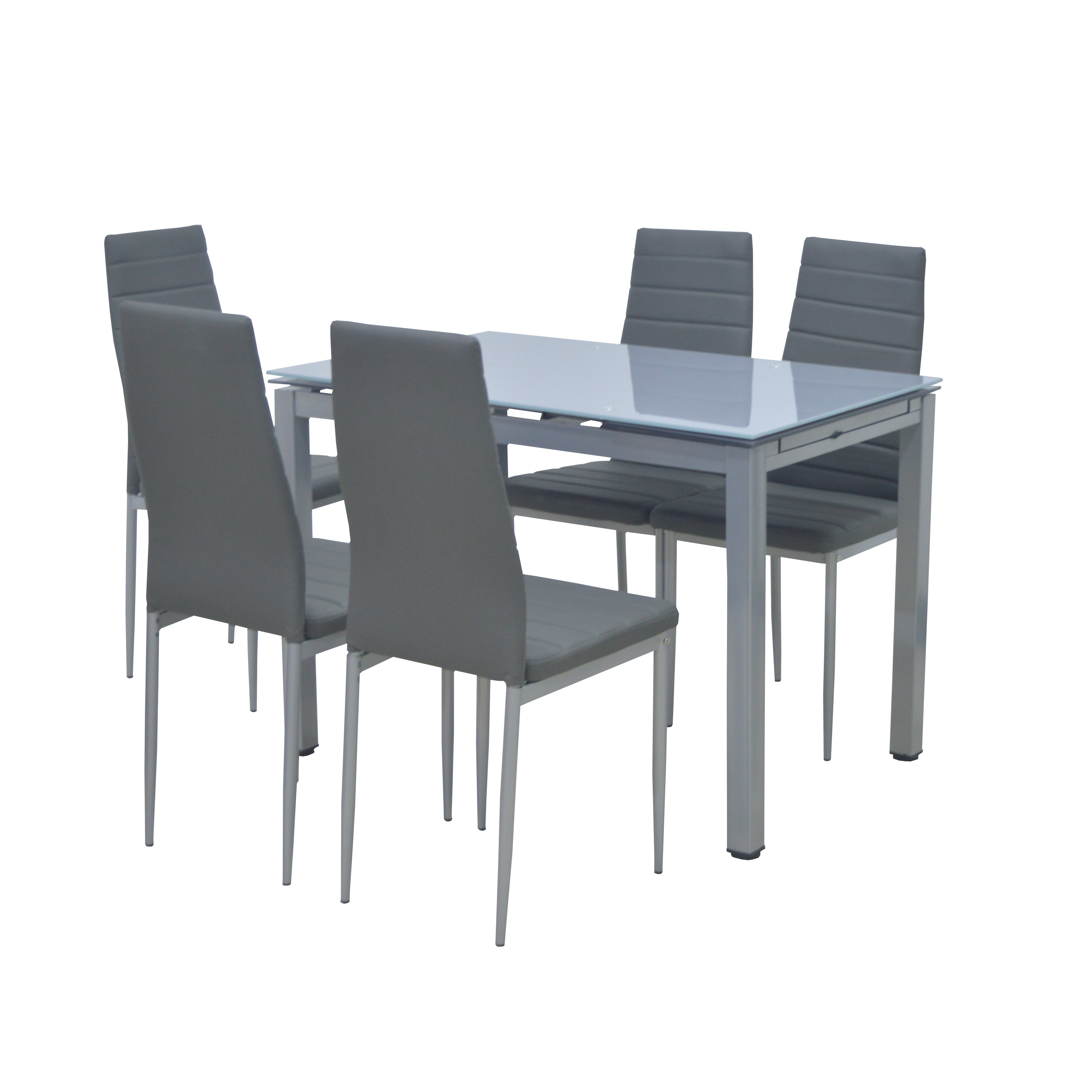 Modern glass extension dining table