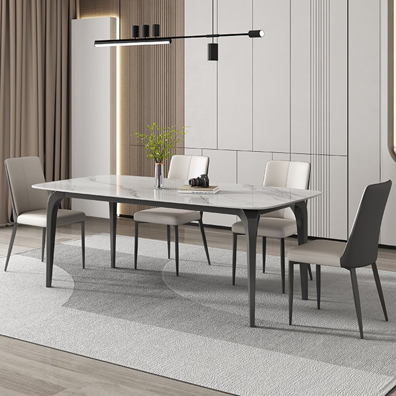 Dining Table Set SINTERED STONE Rectangular Luxury Furniture for Hotels Apartments Dining Rooms