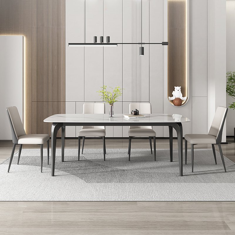 Dining Table Set SINTERED STONE Rectangular Luxury Furniture for Hotels Apartments Dining Rooms