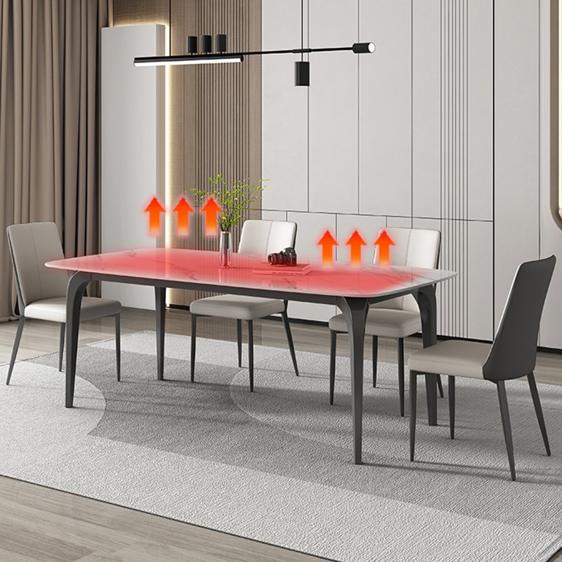 Dining Table Set SINTERED STONE Rectangular Luxury Furniture for Hotels Apartments Dining Rooms