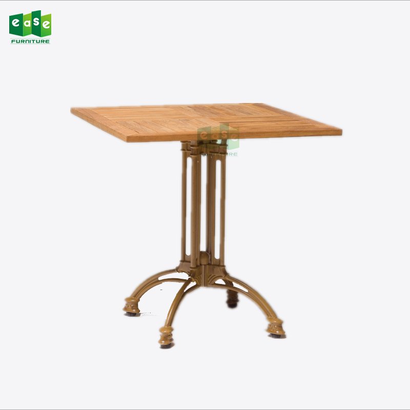 (ET007) Natural teak wood outdoor french bistro table tops for cafe restaurant