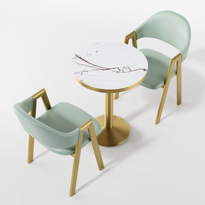 Foshan cheap fast food restaurant furniture commercial rectangular 4 seater table golden leg tables and dining chairs set