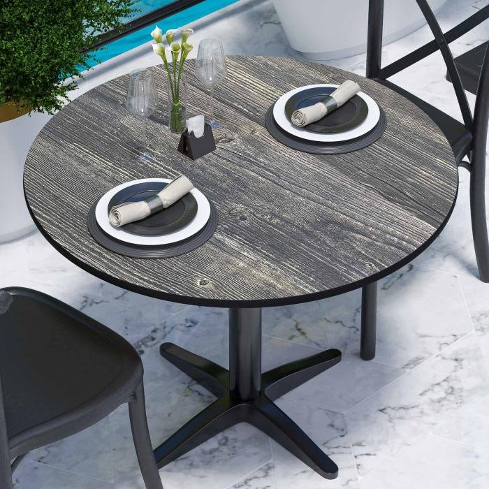 Hotel furniture durable customized dining compact laminate hpl top table outdoor