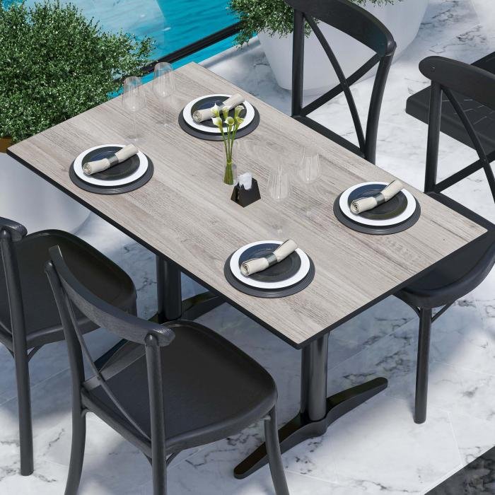 Hotel furniture durable customized dining compact laminate hpl top table outdoor