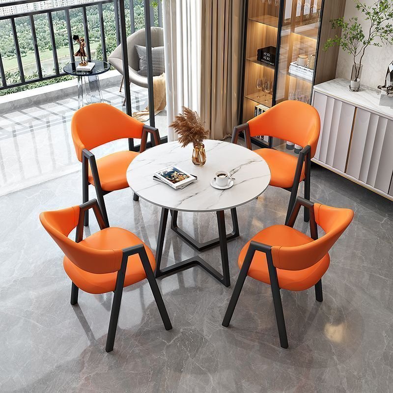 High quality small modern wood dining table sets sintered stone 6 chairs hotel marble dining table and chairs set for hotel