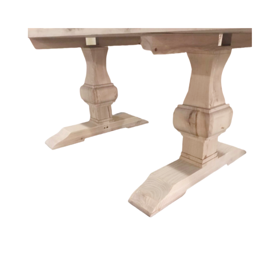 Mid Century Vintage Wood Dining Set for Home Party and Banquet Stylish Home Furniture for Bride and Groom's Wedding Event