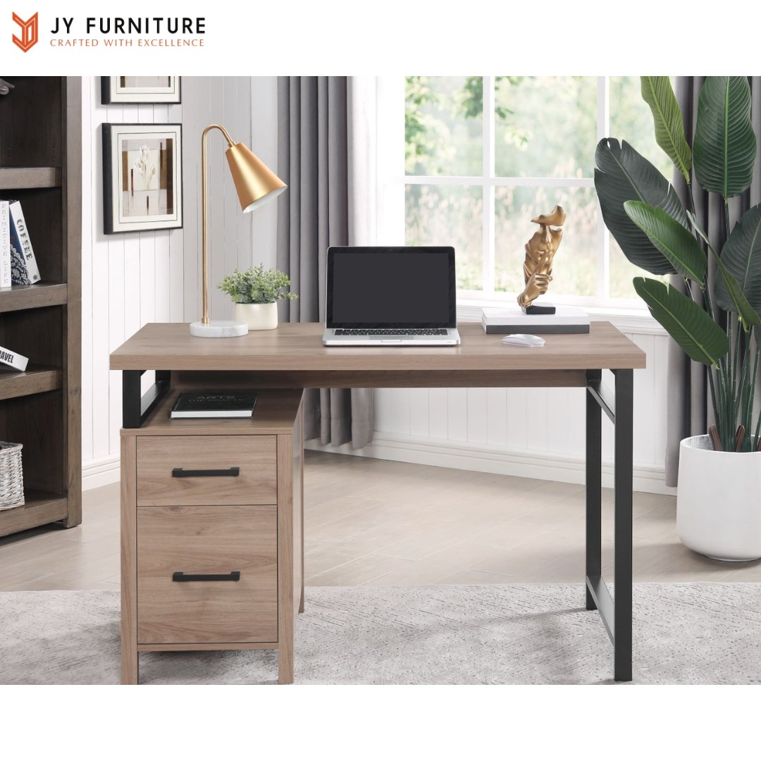 Executive Office Computer Table Storage Drawers Light Brown Desk Factory Wholesale Foshan Sale OEM Customized Wood Style