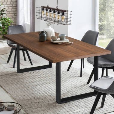 Simple Modern nordic design Furniture style solid oak Mdf Wooden Dining Tables