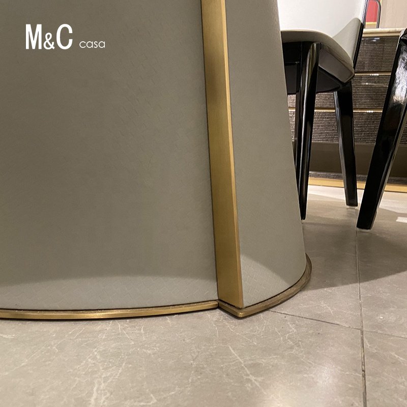 Restaurant furniture luxury round dining table restaurant furniture A table and six chairs Marble round dining table