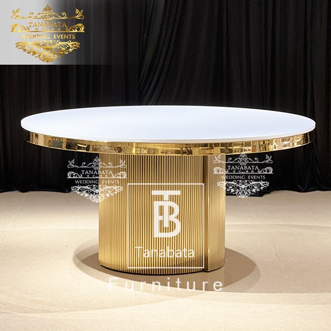 luxury furniture gold stainless steel modern dining table sets 6 chairs