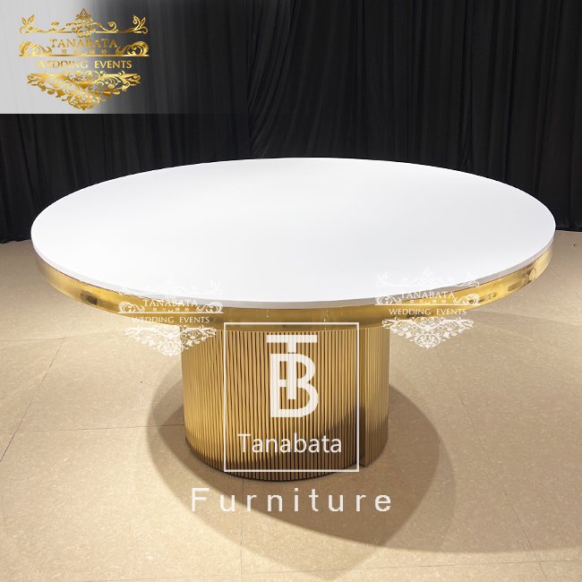 luxury furniture gold stainless steel modern dining table sets 6 chairs