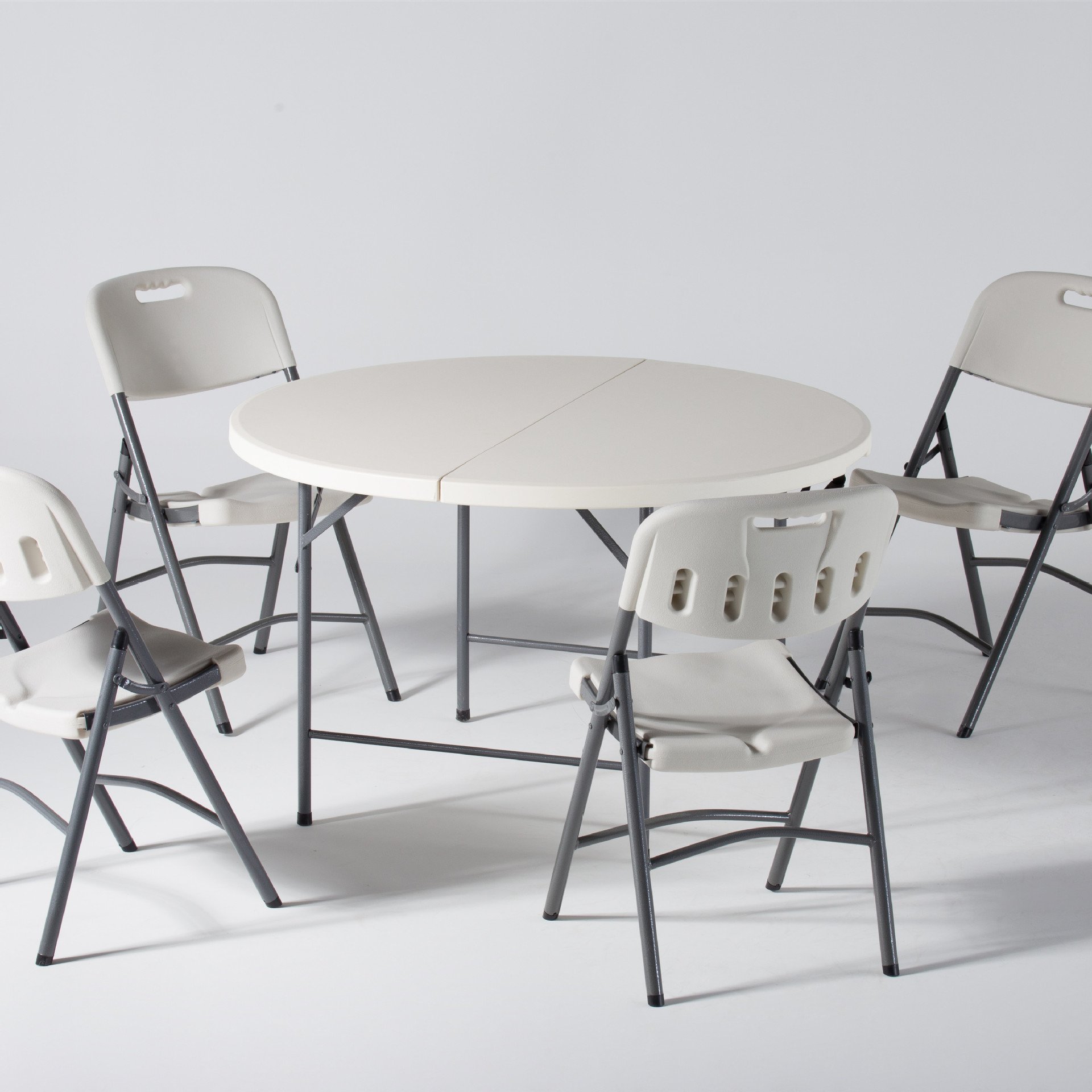 Wholesale 120cm Foldable Round Table Round Plastic Banquet Table for Outdoor Picnic Party