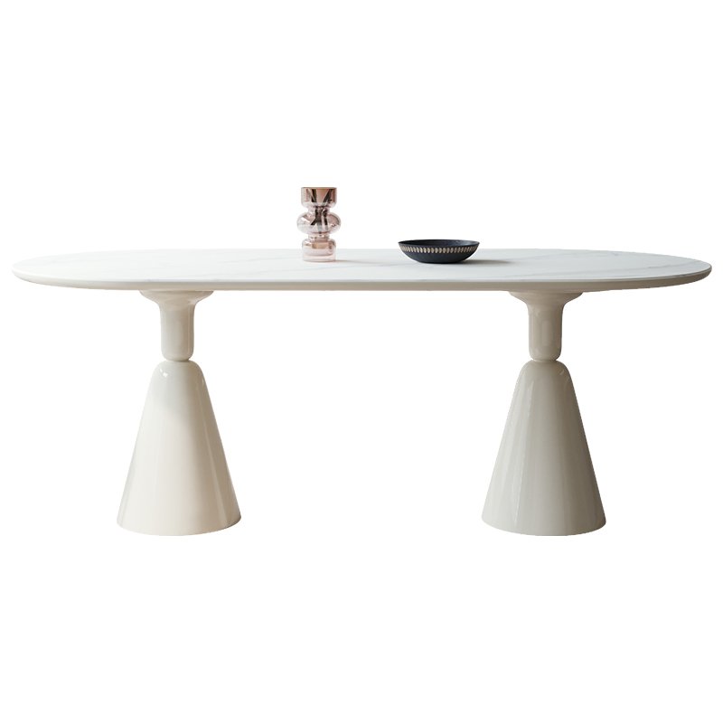 Custom Modern Nordic Luxury Sintered Stone Oval Dining Table Set 6-10 Seater Chair for Restaurant for Living Room Use