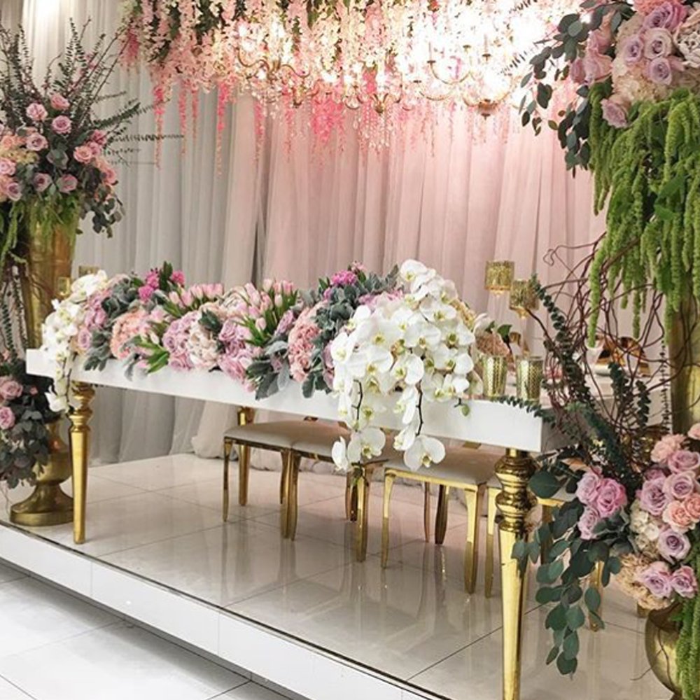Luxury Wedding Cake Table Wedding Decoration Table Centerpiece Gold Cake Tables for Events Cartons 1 Piece Dining Table Modern