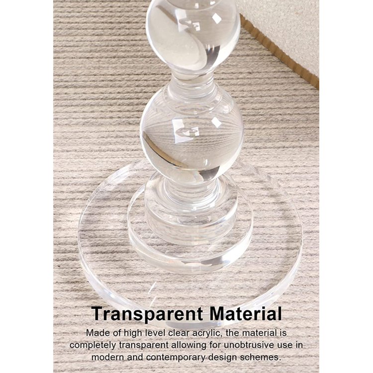 Coffee Table Acrylic Side Table Nightstand Showroom Lobby Art Gallery Decorative Acrylic End Table Round Crystal