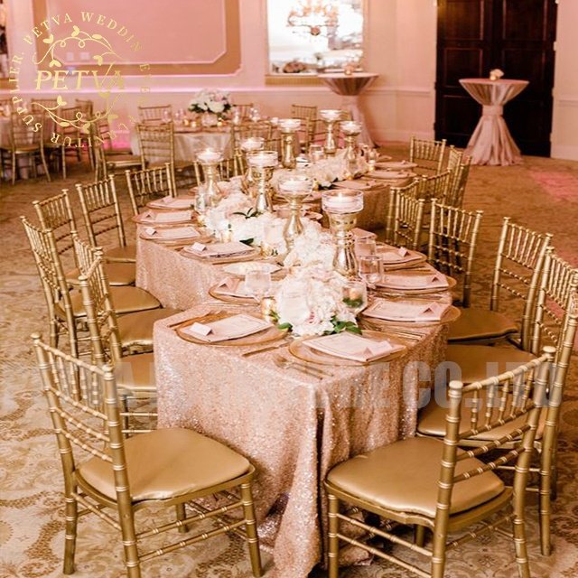 wholesale factory furniture wedding chairs and tables metal gold stainless steel hotel reception event banquet tables