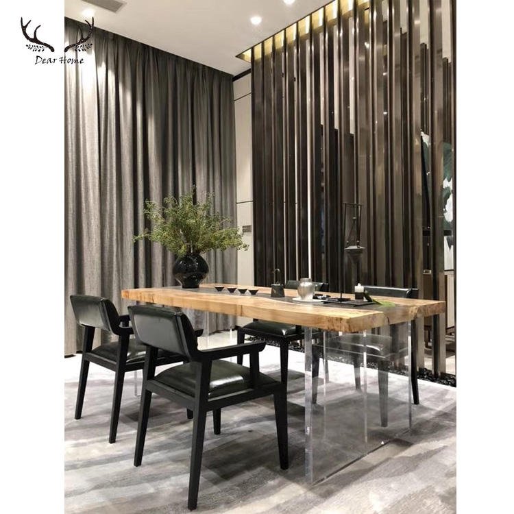 Minimalist Modern Style Nordic Custom Poplar Wood 8 Seater Dining Table Or Conference Table