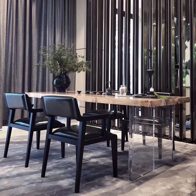 Minimalist Modern Style Nordic Custom Poplar Wood 8 Seater Dining Table Or Conference Table