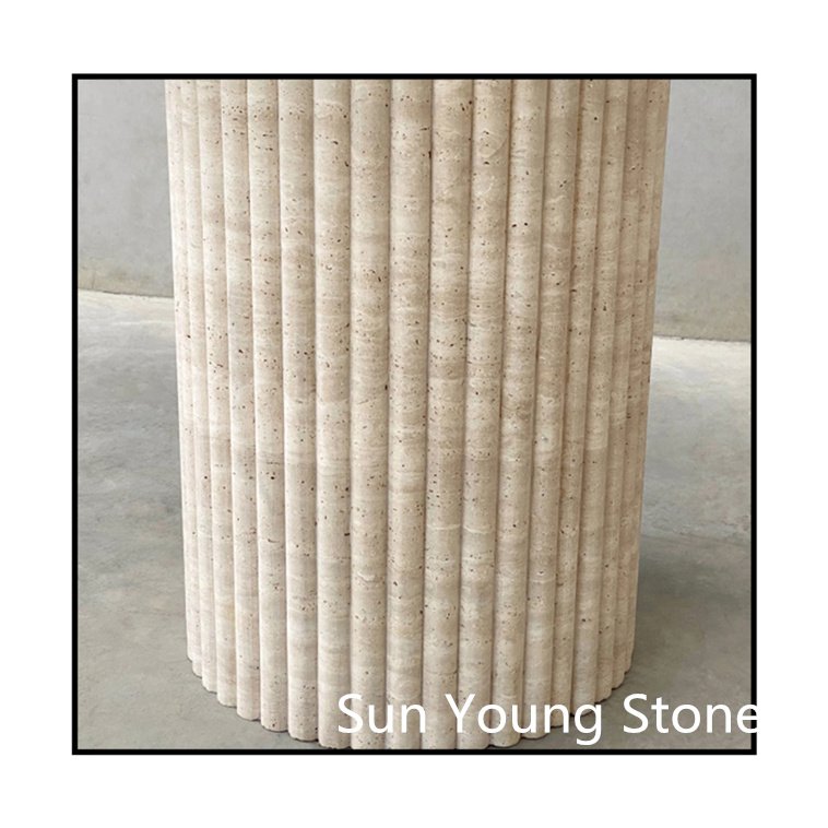 High Quality Oval Shape Marble Dining Table Travertine Stone Coffee Table