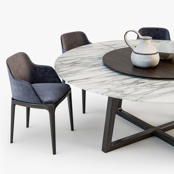 Luxury Marble Dining Table Factory Hot Sale Restaurant Furniture Home Furniture Modern Stone / Marble Kitchen Hotel Apartment
