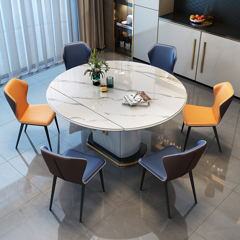 Cheap Modern Stylish 4 Chair Round Dinning Table Set Dining Room Furniture Set Dinner Table