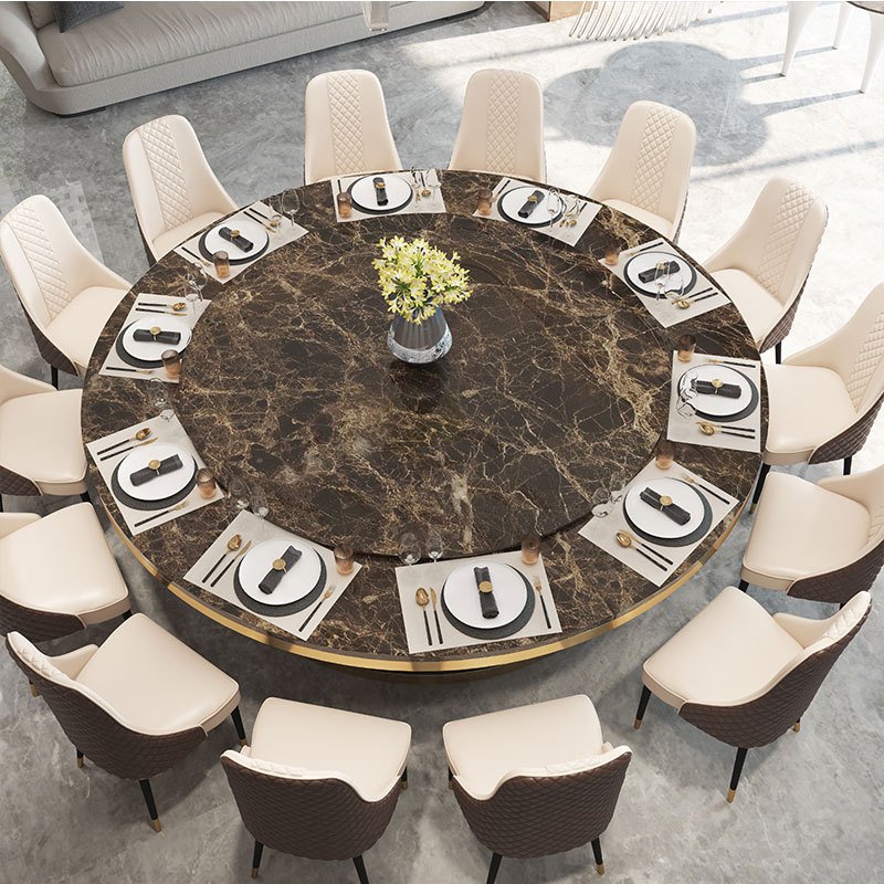 Electric Large Big Round Luxury Hotel Restaurant Dining Table