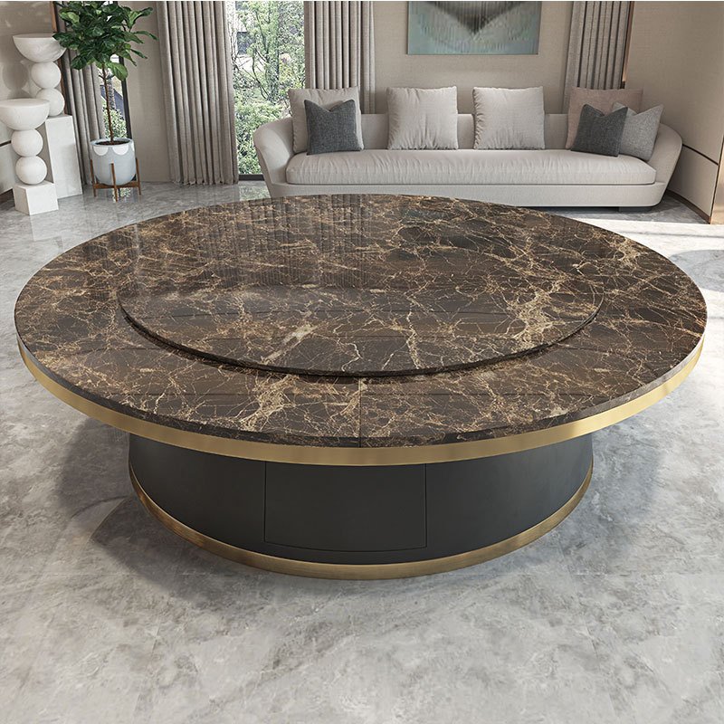 Electric Large Big Round Luxury Hotel Restaurant Dining Table