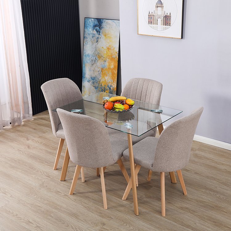 modern home furniture restaurant dinning room tables and chairs sets glass kitchen dining table set for 4 seater