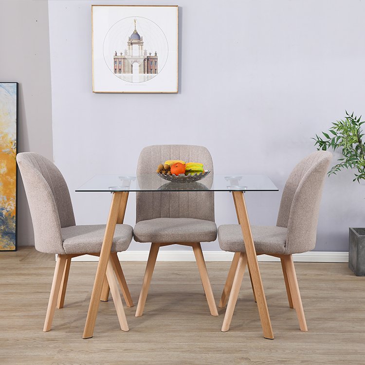 modern home furniture restaurant dinning room tables and chairs sets glass kitchen dining table set for 4 seater