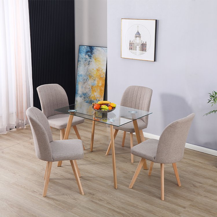 modern home furniture restaurant dinning room tables and chairs sets glass kitchen dining table set for 4 seater
