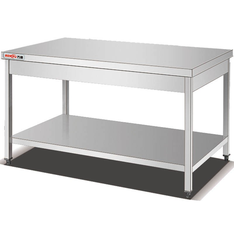 Stainless Steel Kitchen Food Prep Operation Work Table With Mid Bottom Shelf manufacturer Commercial Work Table