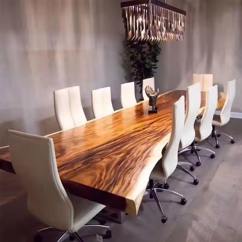 Wholesale Supplier Natural Slab Acacia Walnut Bubinga Raw Top Suar Live Edg Dining Wood Table Wood Slab