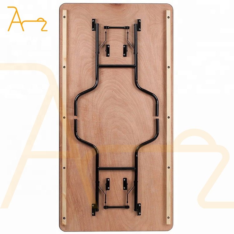 Wholesale cheap wood rectangular folding dinning table restaurant buffet banquet party wedding tables for events
