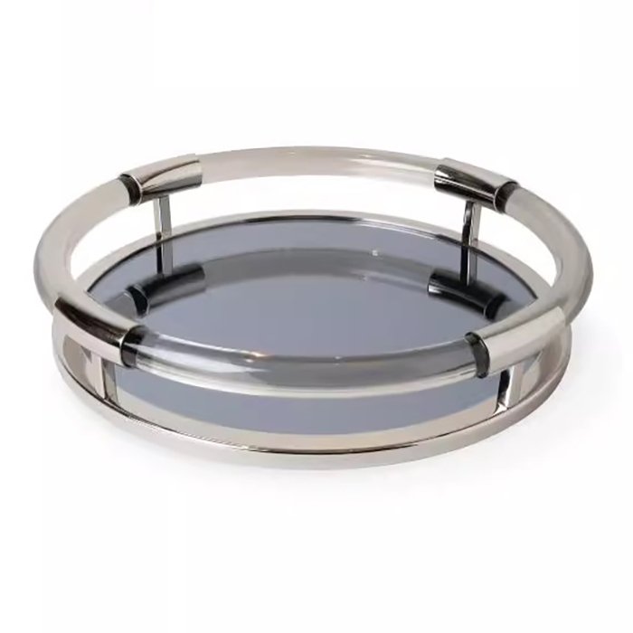 High Quality Morris Gold Stainless Steel Home Table Decoration Storage Tray Hotel Restaurant Acrylic Service Tray