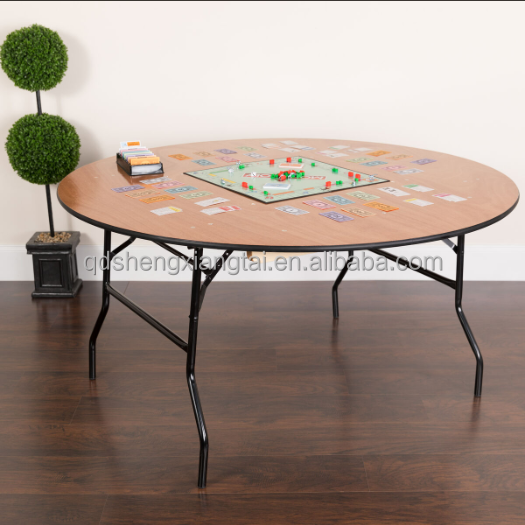 Customized 79-Inch round Modern Design Wooden Dining Table for Outdoor Hotels Weddings Kitchen Park-Accommodates 8 People