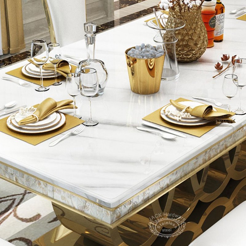 suppliers luxury gold Factory Wholesale Price New product Hot Sale Luxury Dining Modern Furniture Dining Table