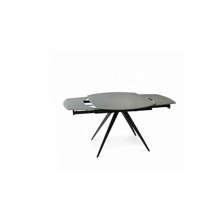 black white ceramic rotation extendable dining room table sets for small spaces