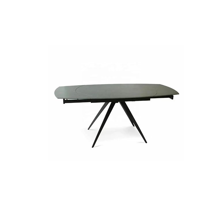 black white ceramic rotation extendable dining room table sets for small spaces