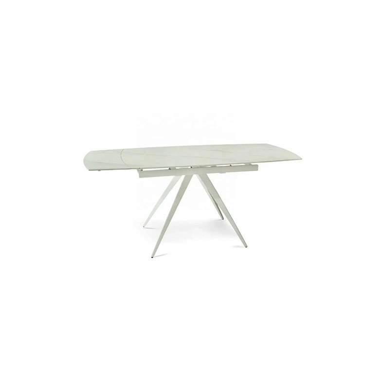 black white ceramic rotation extendable dining room table sets for small spaces