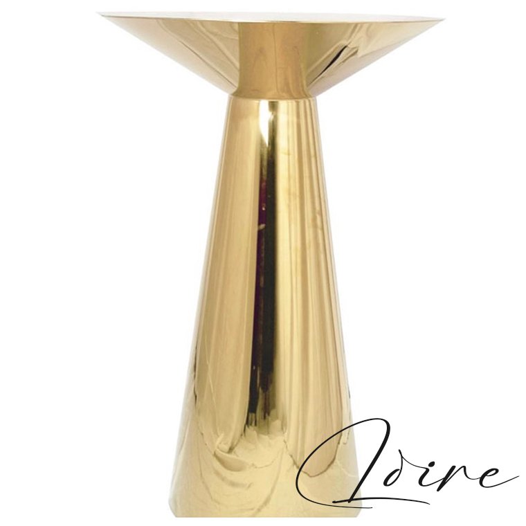 Modern Steel Wire Gold Cocktail Table and Chair Set Commercial Wedding Rental for Dining and Hall in Restaurants and Bars