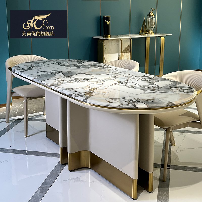 High quality circular round dining table set marble dining table set modern