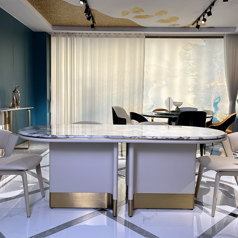 High quality circular round dining table set marble dining table set modern