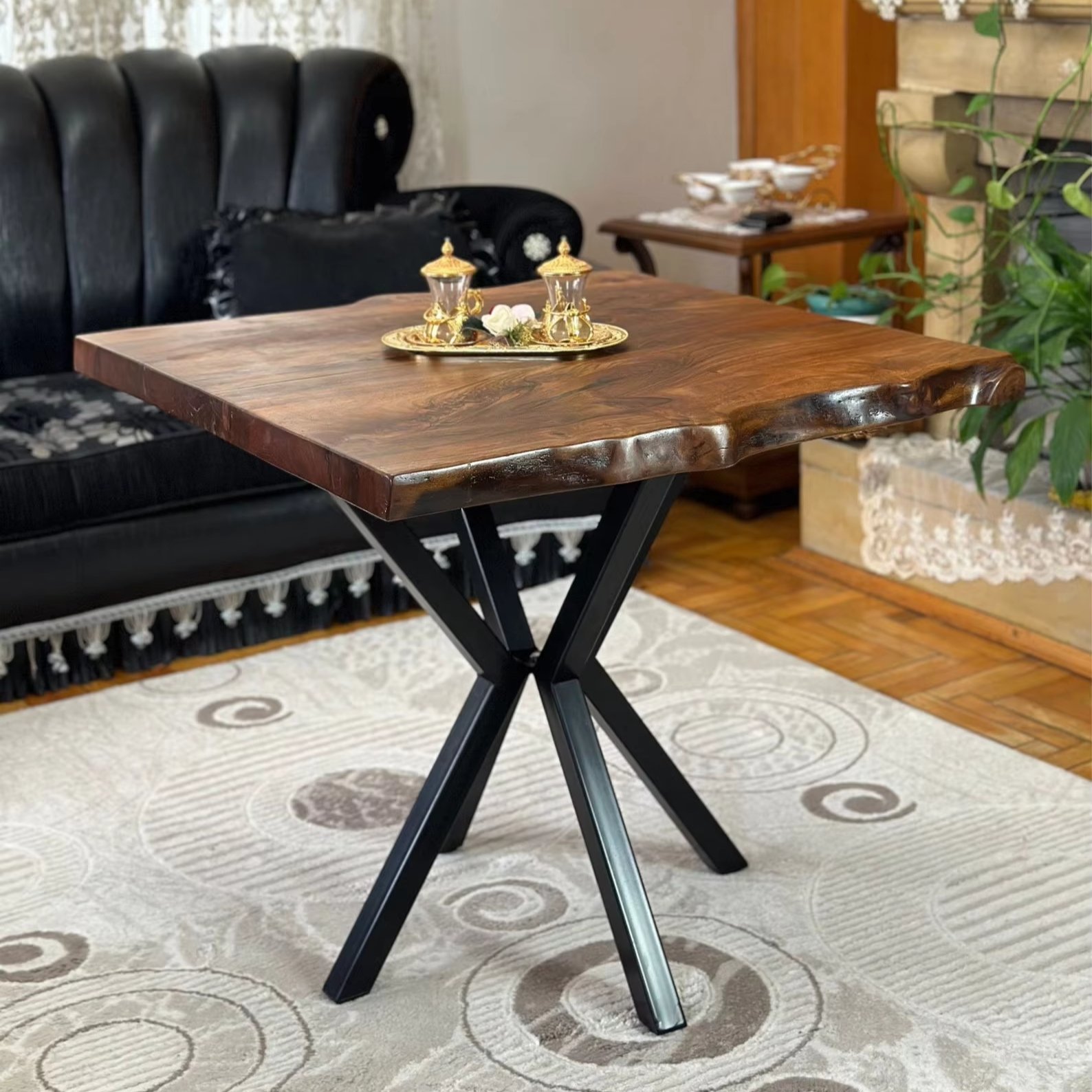 Aesthetic Acacia Wooden Epoxy Resin & Wooden Dining Table And Wooden Furniture Collection & Dining Room Furniture Store By LHD