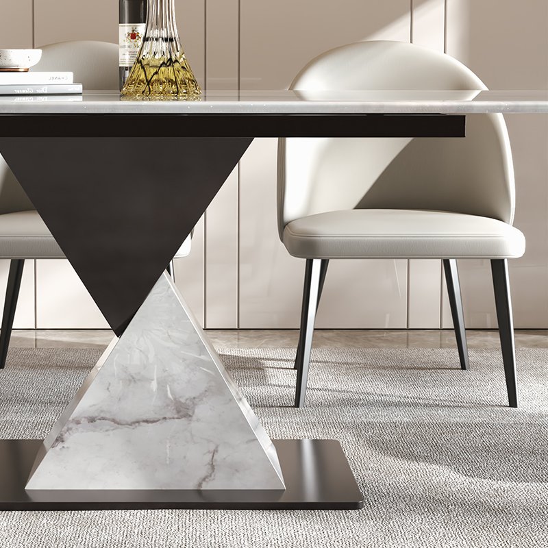 Foshan Factory Luxury Modern Dining Table Marble Round Top Metal Leg Dining Table For Dining Room 6 8 Seats recycled pine