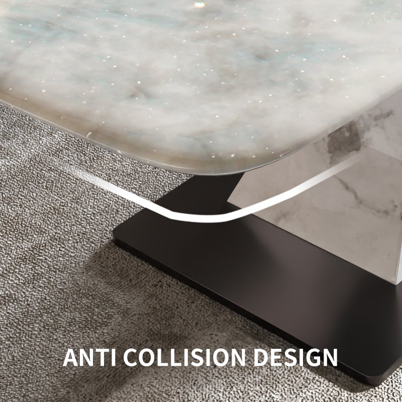 Foshan Factory Luxury Modern Dining Table Marble Round Top Metal Leg Dining Table For Dining Room 6 8 Seats recycled pine