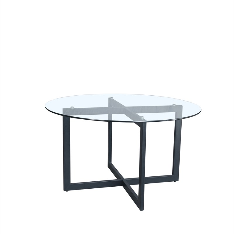 Nordic Luxury Design Modern dining table metal leg chrome glass top table dining table set