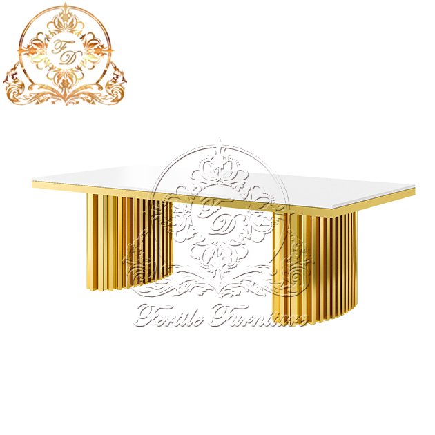 Luxury Rectangular Shape Dining Long Wedding Dinning Wedding Dinning Table Set