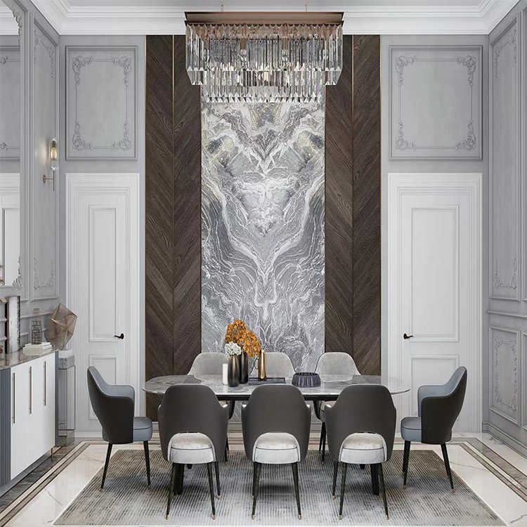 Luxury Marble Dining Table Rectangular Marble Dining Table Set 8 Seaters Marble Dining Table