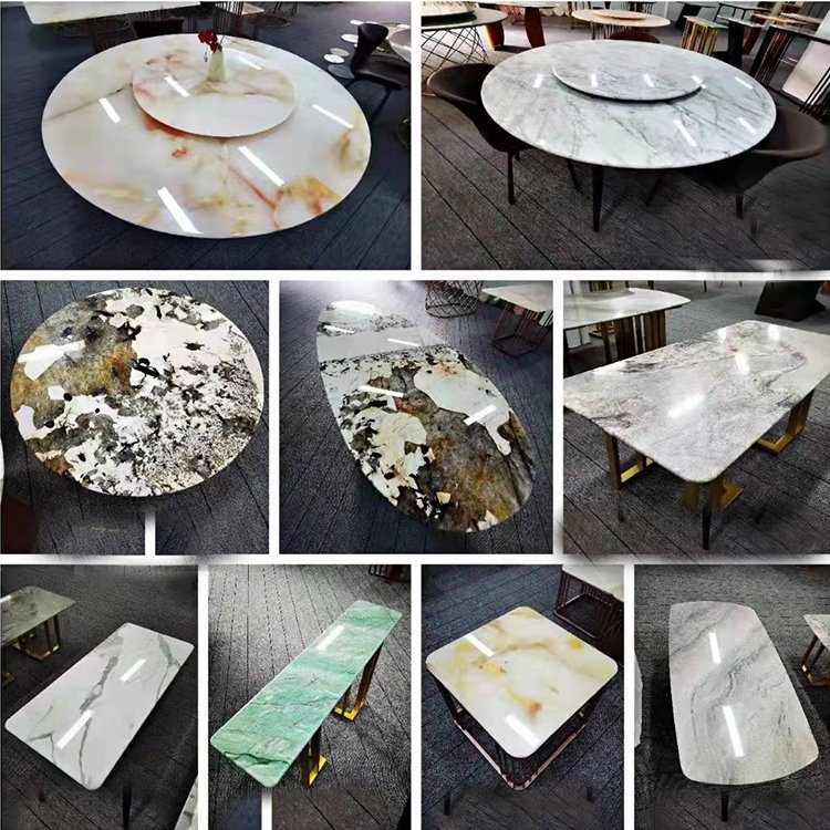 Luxury Marble Dining Table Rectangular Marble Dining Table Set 8 Seaters Marble Dining Table